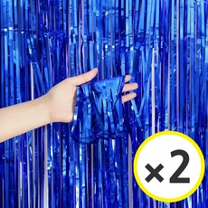 생일파티 용품 파티커튼 42컬러 홀로그램/새틴 무광/파스텔/샤이니 포토존 소품 은박 수술 가랜드 커튼 [에브리띵스마일], 샤이니 블루, 2개