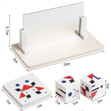 거울 퍼즐 장난감 나무 조기 교육 논리적 사고 공간 훈련 두뇌 게임, Building blocks