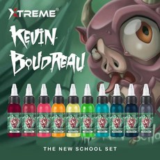 Xtreme Tattoo Ink NEW SCHOOL 歐美新傳統10色組合, 1個
