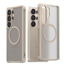 Qi2 25W 인증 아라리 갤럭시 맥세이프 케이스 마그네틱 범퍼 듀플M 아머 스톤그레이 갤럭시S25 울트라, Qi2 25W 인증 아라리 갤럭시 맥세이프 케이스 마그