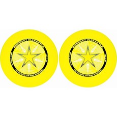 Discraft 얼티미트원반 원반던지기 플라잉디스크 프리스비 디스크래프트 175 그램 울트라 스타 스포츠 디스크 - 2팩노란색 및 노란색, Discraft 얼티미트원반 원반던지기 플라잉디스크 프