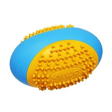 XY 艾窩橄欖球寵物磨牙玩具髮聲磨牙球防誤吞設計巡迴互動玩具, 橄欖發聲磨牙球-大號【藍色】, 1個