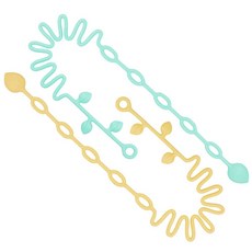 꼬꼬노리 국산 열탕소독 민트+노랑 이파리 쪽쪽이 스트랩 쭉 늘어나는 실리콘 스트랩 아기 신생아 치발기 공갈젖꼭지 클립, 민트 + 노랑, 1개