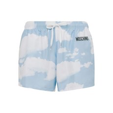 모스키노 클라우드 프린트 수영복 쇼츠, 블루계열+화이트계열