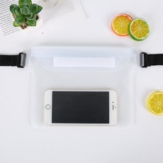 手機防水腰包 - 防塵 大容量 運動跑步登山收納適用, 白色, 1個