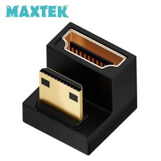 (MAXTEK) 맥스텍 Mini HDMI to HDMI 2.1 M/F 변환 젠더 U형 180도 꺽임 ㄷ타입 (상향) (MT488), 1개
