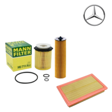 벤츠 S클래스 14-20년 W222 MANN 오일필터 + TTF 에어필터 세트, 1세트, S400 M276