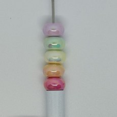 볼펜꾸미기 볼꾸 동대문 꾸미기 DIY 비즈 타원 구슬 AB코팅 코팅구슬
