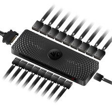 AsiaHorse VE-HUB 2IN1 ARGB/PWM 허브, 1개, 블랙, 베놈허브