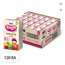 요미요미 유기농 주스 과일믹스, 125ml, 120개