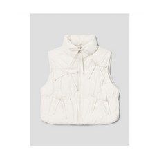 브랜드정품 에잇세컨즈 8SECONDS 리본 디테일 패딩 베스트 아이보리 310110