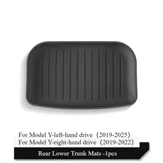 테슬라 모델 Y 주니퍼 2025 전후 트렁크 매트 TPE 하단 수납함 패드 보호 커버 카고 라이너 트레이 플로어, 02 Rear Lower