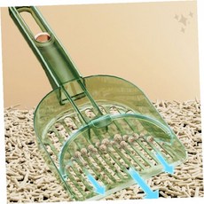 반려동물 화장실 청소 긴 손잡이 격자 구멍 플라스틱 배설물 분리 수거 위생 도구, 1개, 상세페이지 참조