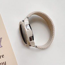 우먼스9999 호환 브레이드 솔로루프 스트랩, 스타라이트 20mm (S), 1개