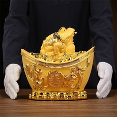 金蟾元寶存錢罐儲蓄罐客廳家居裝飾品擺設工藝品喬遷開業送禮品, 1件, 金蟾元寶存錢罐:1個