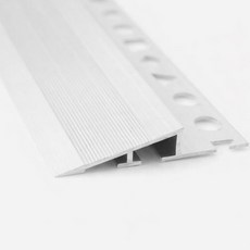 재료분리대 경사 크로스 알루미늄 몰딩(코너비드 타일 카펫 단차 마감재), 1개, 실버