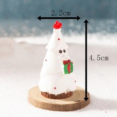 미니어처 인공 크리스마스 트리 랜드스케이프 미니 장식 파티 새해 홈용, 1개, 7. Green gift box