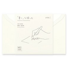 日本 MIDORI MD 橫線信紙 A款信封 8入, 1個, 白色