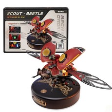 ROKR若客 積木拼圖 手工金屬拼裝模型 機械男孩機甲 創意生日禮物/新年禮物, 1個, 偵察·甲殼蟲