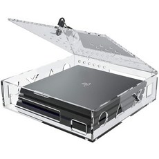 Skywin PS4 Console Lock Box Acrylic Case for Public Gaming Setup Secure Display & Theft Deterrent, PS4 (투명)