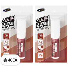 브이텍 스티커 제거제 펜타입, 40개