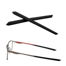 TenDye 오클리 OX3217 OX3218 소켓 5.0 5.5 140mm 안경 프레임용 미끄럼 방지 이어삭스 교체 양말 키트 2쌍 블랙 고무 이어 슬리브 69762