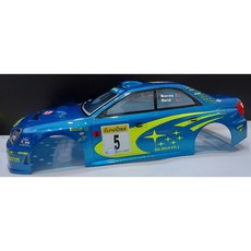 RC共和國 SUBARU 速霸陸 1/10 200mm 授權完成車殼 (附尾翼) 已噴漆上色完成 預先開孔, 1個