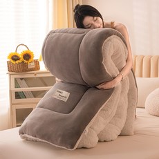 羊羔絨被子 雙面絨加厚秋冬被 高品質 加厚羊羔絨大毯 親膚棉被 雙人保暖被 蓬鬆透氣不掉絨 法蘭絨暖暖被, 淺灰