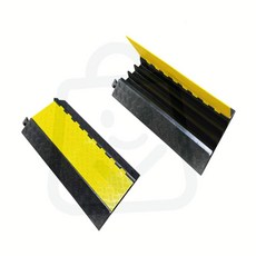 전선방지턱 고무 주차장 바닥용 야외 전선보호덮개 3구 케이블 보호대 커버 과속방지턱