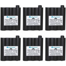 미들랜드 AVP17 충전식 배터리 팩 6개 세트 XT511 T290 T295 및 GXT 시리즈 GMRS 무선기용, 미들랜드 AVP17 충전식 배터리 팩 6개 세트 - X