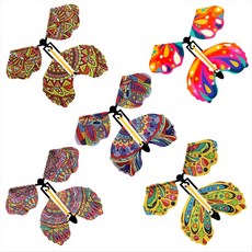 5pcs 플라잉 버터 플라이 바람 장난감 장난감 고무 밴드 전동 낭만적 인 낭만적 인 웨딩 생일, 사진 색상