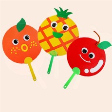 과일 부채 DIY 3종 유아물감 부채만들기diy 강템, 1개