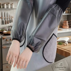 [1+1][2+2]루프테리어 다용도 방수 기름방지 팔토시, (1+1) 2개 2세트, 블랙