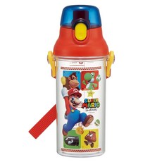 슈퍼마리오 원터치 눈금 물통 / 480ml, 1개, 투명