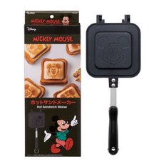 日本SKATER 迪士尼米奇吐司煎鍋，直火式熱壓三明治煎鍋，露營早餐必備，鋁製輕巧好清洗, 1個, 米奇（現貨）