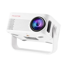 SorJar 슬림 휴대용 가정용 프로젝터 1080P 고화질 슬림 3D 핸드폰 투사 와이파이 프로젝터, 흰색