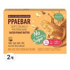 빼바 소프트 크런치 프로틴바 솔티드피넛버터 9p, 360g, 2개