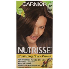 Garnier 뉴트리세 너리싱 컬러 크림, Medium Natural Brown, 1개
