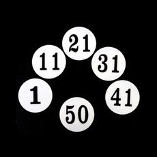 원형 아크릴 번호판 스티커, 3, 1개, 원형아크릴 번호판 3