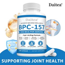 BPC-157 캡슐 1회 1000마이크로그램 속효성 포뮬라 근육관리 조직건강 운동 후 회복 non-GMO 글루텐 프리, 1개, 60회분