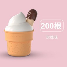 耳洞清潔線 冰淇淋風味超細清潔線, 1個, 玫瑰冰激凌   208根耳線,無規格