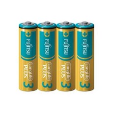 FUJITSU 富士通 日本研發進口防漏液鹼性電池 1號 2號 3號 4號, 1個, 鹼性電池 3號(AA) 4入, 4