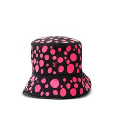 루이 비통 중고 X 쿠사마 야요이 2015-2025 리버서블 폴카 도트 버킷 햇