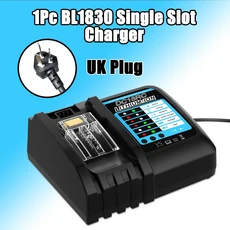 마키타 BL1830 BL1820 BL1840 BL1850B BL1860B EU AU US UK 플러그 전동 공구용 배터리 충전기 DC18RC, 01 CHINA, 01 UK Plug