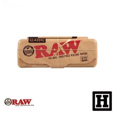 RAW Classic 1 1/4 76mm 菸紙收納盒 - 西班牙製鐵盒方便攜帶, 1個