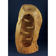 周錦香馬來沉香原木雕刻倒流香爐，獨一無二倒流香座，適用香塔、香椎，流煙薰香淨香, 1個