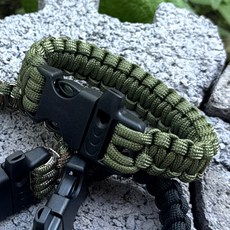 팔찌 나일론 매듭 카키 택티컬 남성용 로프 고강도
