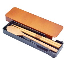 HAKOYA 木紋滑勺套裝 18.9x5.7x2cm, 1個, 盒子+筷子+數字棒, 淺褐色