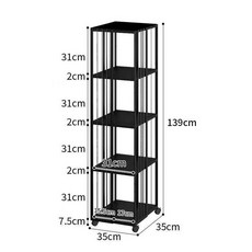 원목 회전책장 어린이 거실 수납 선반 실내 책꽂이, 1단, 블랙 4단