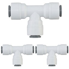 이안 정수기 부속 T형 피팅 1/4인치 6.3mm, 3개